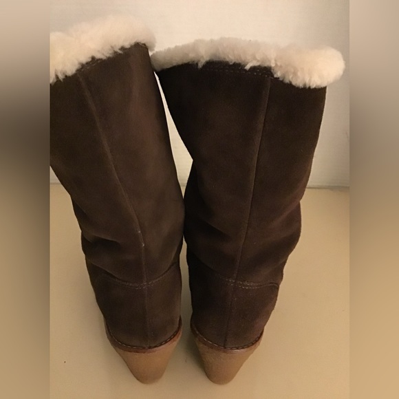 Cole Haan women brown suede waterproof boots US 7 - Picture 9 of 12